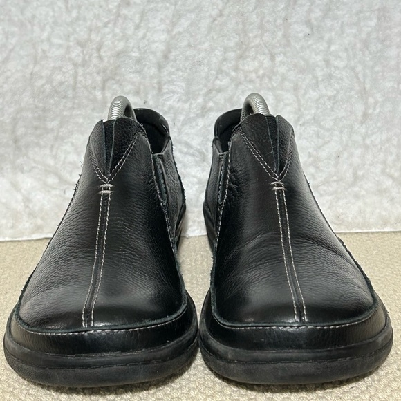 Clarks Womens Cheyn Bow Black Leather Casual Slip On Loafer Shoes SZ US 9M - Picture 3 of 11